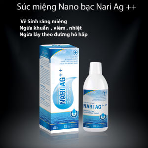 Nước Súc Họng NANO Bạc NARI Phòng tránh lây theo đường hô khử mùi vệ sinh sạch sẽ chai 250 ml