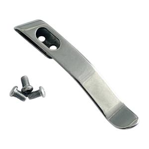 Stainless Steel Folding Back Clip DIY Making Accessories Pocket Waist Clamp Tool Parts With 3pcs Screws