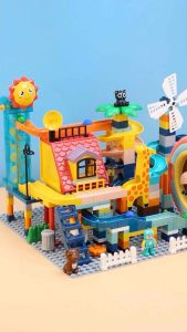 ของเล่นตัวต่อ FEELO ตัวต่อรางลูกแก้ว ของเด็กเล่น ของเล่นเสริมพัฒนาการ Marble run ขนาดเดียวกับดูโปร