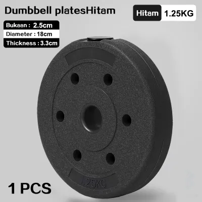 JF Indonesia- 7.5KG/10KG Weight Plate 3CM Barbell Plate PVC Piringan Beban Plat Barbel Dumbell Rubber Cement Plates/plate beban dumbel barbel 5kg/2.5kg