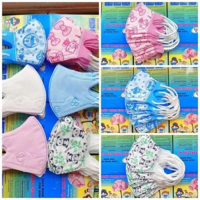 combo 50 chiếc Khẩu trang Kids cho bé từ 1 tới 5 tuổi 5D Mask
