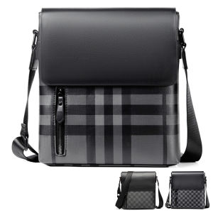 WOLPHIN Men Leather Crossbody Bag PU Leather Cow Leather Fits 11 Inch Tablet 6629