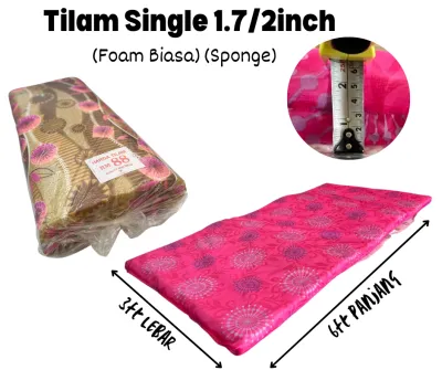 Tilam Single Sponge 1.7-2 inch / Foldable Single Mattress
