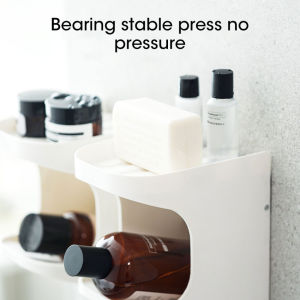 Bathroom Corner Shower Shelf Toilet Adhesive Shampoo Gel Storage Basket Wall Hanging Bathroom Rack Bedside Sundries Storage Case