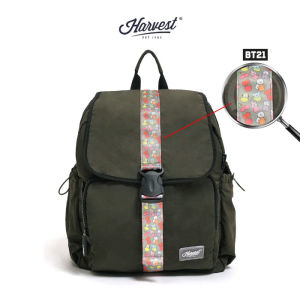 Harvest BT21 Sweet Fruits Backpack / Tas Ransel / Tas Sekolah - Green