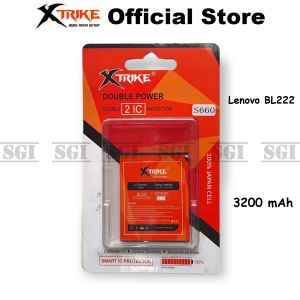 Baterai Xtrike Double Power Lenovo BL222 S660 S668T A660 Handphone HP Dual BL 222 Batre Batrai Battery