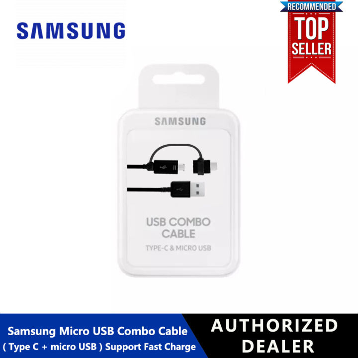 Original SAMSUNG Micro USB Combo Cable ( Type C + micro USB ) Support