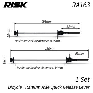 Road Titanium Alloy Mountain Bike Front and Rear Skewer Axle Quick Relase Skewers Lever Wheel Hub QR Skewers Clip Bolt
