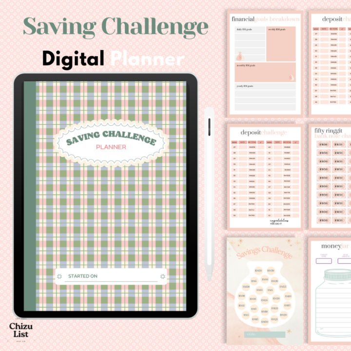 [PDF] 2023 & 2024 DIGITAL PLANNER | Saving Challenge Financial Budget Bill Debt Checklist Tracker Planner |PRINTABLE PDF