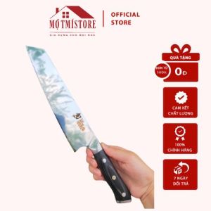 Dao thái Kai mũi vuông dài cán gỗ kháng khuẩn - Một Mí Store