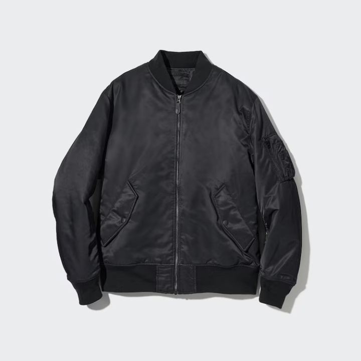 Jaket Bomber UNIQLO Blouson Bomber Jacket Black Lazada Indonesia