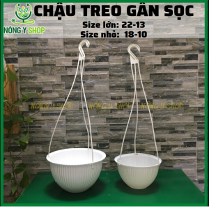 Chậu treo Gân sọc siêu xinh trồng hoa kiểng trang trí nhiều màu sắc nhiều size chậu trồng hoa hồng treo