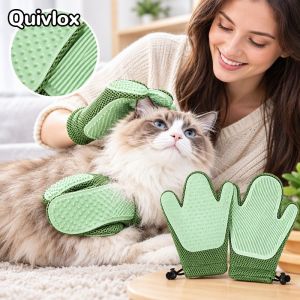 Pet Grooming Glove Double Sided Silicone Cat Dog Bath Deshedding Hair Remover Massage Brush