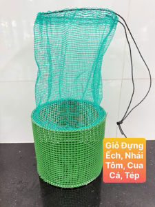 Rọng Nhái ếch tôm cá (20x40cm) Lưới nhựa 2 vành kẽm.