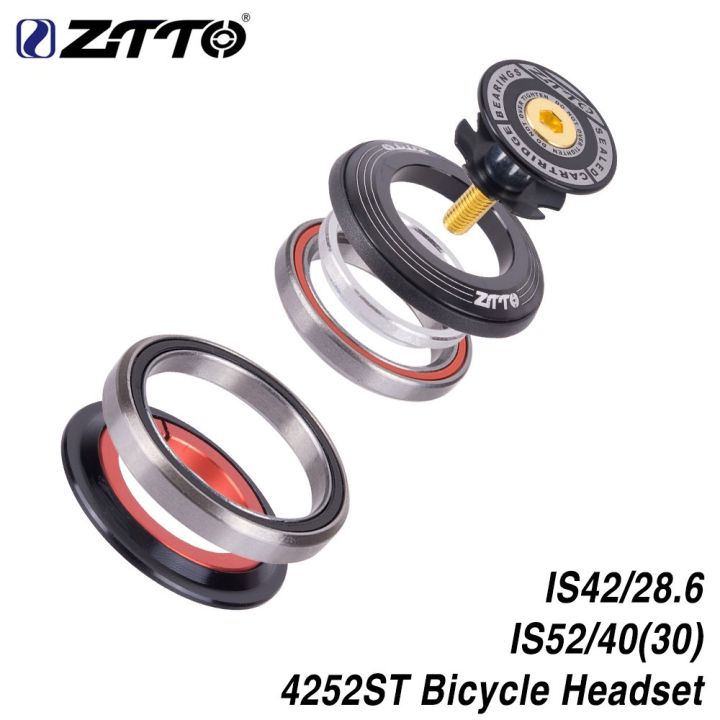 ZTTO 4252ST Bicycle Bearing Headset 42mm 52mm CNC 1 1 8 1 1 2 Tapered Tube fork Straight IS42 IS52 Integrated Angular Contact Lazada PH