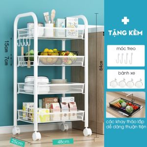 Kệ Spa 4 tầng khay mắt lưới