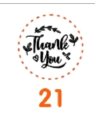 ตรายางสะสมแต้ม ตราปั๊มน่ารัก คำขอบคุณ Thank You ข้อความน่ารักๆ