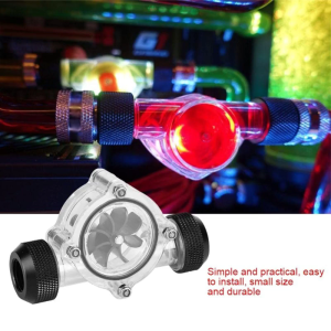 Flow Meter Indicator G1/4 Threaded PC Liquid Cooling PC Water Flow Indicator for PC Computer Water Cooling System