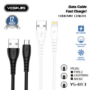 【YESPLUS】DURABLE KABEL DATA YS813-YS814-YS815 ANDROID MICRO USB / TYPE C / LIGHTING 1 Meter - GARANSI 1 TAHUN