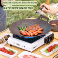 Non Stick Grill Plate Smokeless Indoor BBQ Multifunctional Multi Roaster Grill Pan Korean Barbecue Pan Maifan Stone Baking Pan Butane Griller 34CM. 