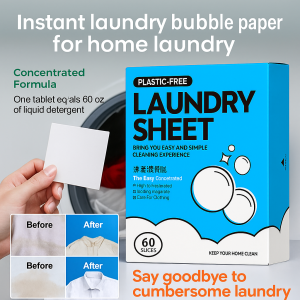Instant Laundry Bubbles Sheets For Stain Remover Wash Paper Sheet Travel Portablestrong Decontamination Laundry Detergent