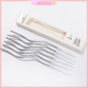 6pcs Colorful Spiral Candle Twisty Birthday Candles for Birthday Wedding Party and Cake Decoration