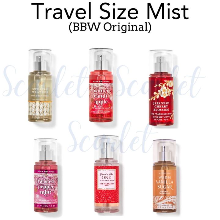 BATH and BODY WORKS (Original)TRAVEL SIZE Fragrance Mist (75 ml