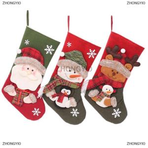 [COD] ZHONGYI0 Snowman Santa Claus Reindeer 3D Christmas Stocking Christmas Home Decor Birthday Gift For Friend Family