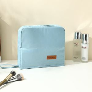 Standable Large Capacity Portable Cosmetic Bag Toiletry Bag Pencil Case Multi-Compartment Foldable Multi-Functional Storage Bag