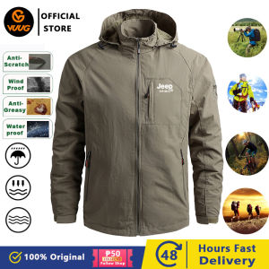 【2-3 days arrive!!!】VUUG Men Military Waterproof Riding Jacket Military Multi-pocket Tactical Fishing Waterproof Hooded Jacket