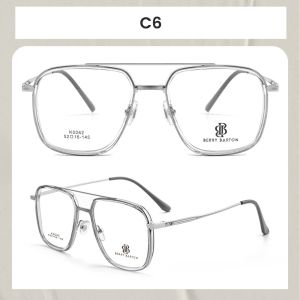 Berrybarton Kacamata Aviator Metal PC Anti Radiasi Blueray Photocromic Kacamata Bisa Minus Pria Wanita K0042