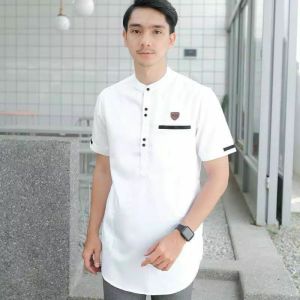 Baju Koko Kurta Dewasa Lengan Pendek Material Catton TOYOBO Adem Serap Keringat Koko Kurta Tajol Koko Pria