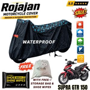 Supra GTR 150 Camouflage Rojajan Motorcycle Cover Waterproof Sunproof Indoor Outdoor Protection with Bag Shoe Wipes