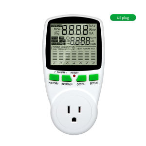 EU/UK/US Plug Digital Voltage Wattmeter 220V AC Power Meter Consumption Watt Energy KWh Socket Electricity Monitor