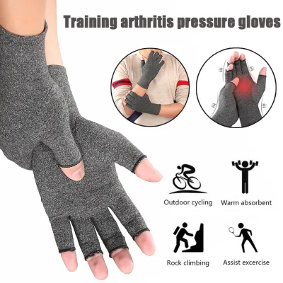 Calistouk Compression Arthritis Gloves Premium Arthritic Joint Pain Relief Hand Therapy Open Fingers Wrist Guard