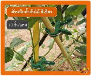 คลิปหนีบ ตัวหนีบ ค้ำต้นไม้ สีเขียว ทำจากพลาสติก