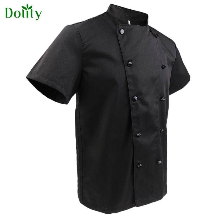 Dolity Men Women Double Breasted Short Sleeve Chef Coat Restaurant Cook  Uniform Lazada PH