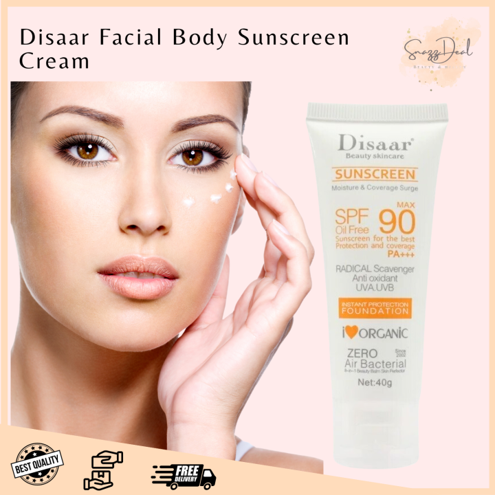 Snazzdeal Disaar Facial Body Sunscreen Cream Spf90 Lazada Ph