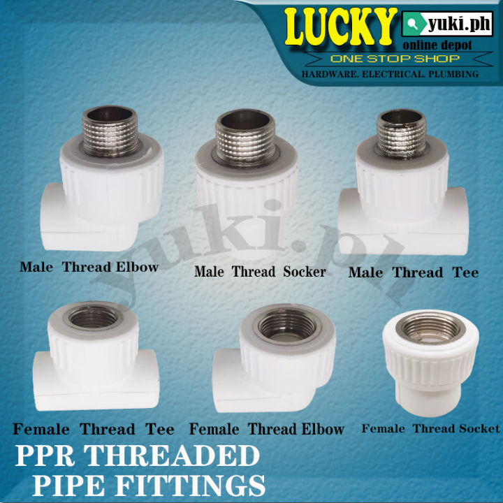 PPR THREADED PIPE FITTINGS ( MALE SOCKET/ELBOW/TEE, FEMALE SOCKET/ELBOW ...