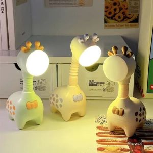 MEMGOUO Mini Giraffe Night Light Led Bedroom Decor Table Light Cute Creative Birthday Gifts for Children Students