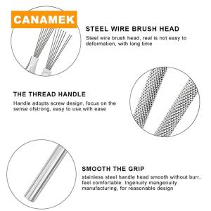 【CANAMEK】 7 Pin Feather Wire Texture Ceramics Tools Polymer Clay Sculpting Modeling Tool DIY Pottery Brush Pottery Tools Cake Accessories