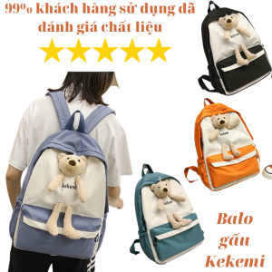 Balo gấu siêu yêu - Balo nữ dáng Hàn Quốc - Balo đi học chất đẹp hàng cao cấp