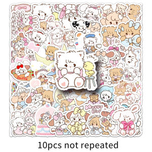 56PCSCute Cartoon Mikko Character Doodle Sticker Creative Tablet Ins Girl Heart Decoration waterproof Sticker