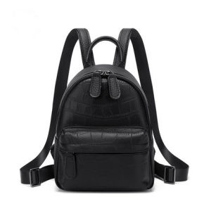 MORNA 2025 Womens Handbag Double Pocket Leather Fashion Small Backpack Womens Shoulder Bag