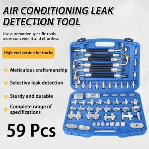 Truck version full range air conditioning leak detection and plugging tool threaded plug repair tool