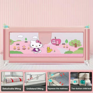 1.5M / 1.8M /1.9M/ 2.0M Adjustable Baby Playpen Safety Bed Fence Kids Vertical Lift Bed Rail Infants Security Fencing Barrier Children Crib Guardrail