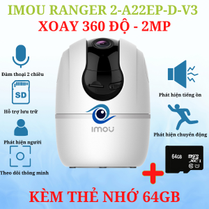 Camera wifi IMOU A32EP 3MP chính hãng xoay 360 độ dùng cho gia đình cửa hàng - Bảo hành 2 năm 1 đổi 1 trong vòng 7 ngày nếu sản phẩm có lỗi