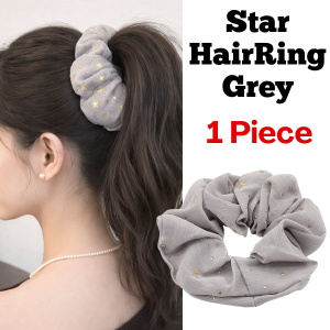 AIDA Scrunchie Big Hair Tie Ring Star Print Starry Sky Headdress Elastic Donut Rubber Band Circle Rope 网纱星空发圈大肠圈