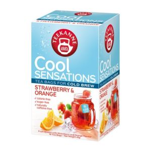Tikanne Cool Sensation Strawberry & Orange Tea – 45g | 18 Tea Bags | Refreshing Iced Tea for Summer 100% Original | Ships from Korea | Delivery Time: 8 Days