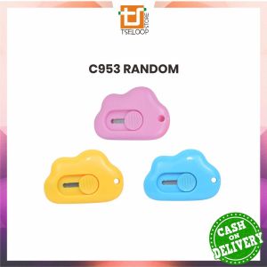 OFM-C953 Cutter Mini Lucu Bentuk Awan / Pisau Kartun Alat Bantu Potong Kertas Alat Tulis Kantor